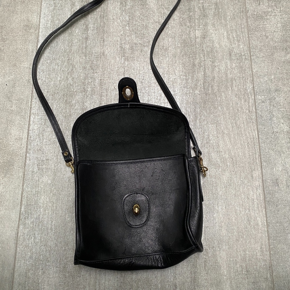 Black Leather Crossbody Bag - Picture 4 of 6